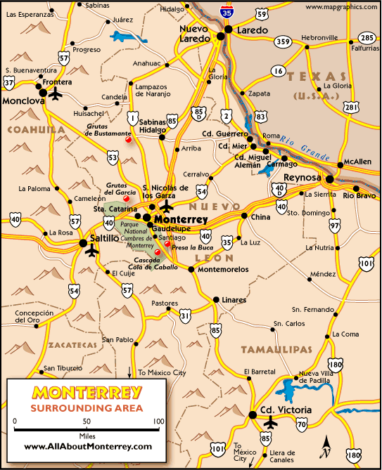 monterrey area map
